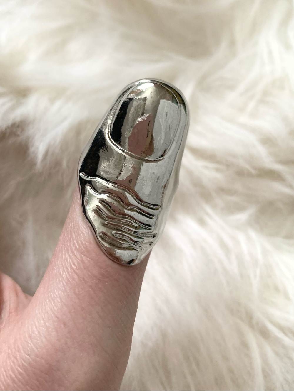 NWOT Unisex Silver Thumb Mechanical Ring